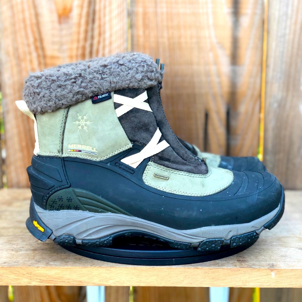 Merrell Winterlude Zip Primaloft Womens Winter Boots Vibram 8 Polartec Insulated